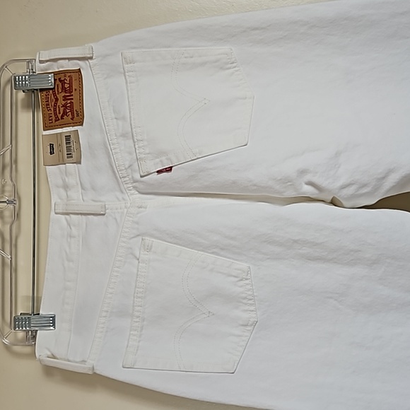 Levi's 501 Original White High Rise Straight Leg Jeans Distressed Size 29X30 - Picture 5 of 16